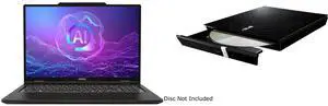 MSI Venture A16 AI+ 16" FHD+ Touch Laptop, AMD Ryzen AI 7 350, Radeon Graphics, 32GB DDR5, 1TB NVMe SSD, Win 11 (A3HMTG-035CA) ASUS USB 2.0 Slim CD/DVD Re-writer MacOS Compatible SDRW-08D2S-U MSI Venture A16 AI+ 16" FHD+ Touch Laptop, AMD Ryzen AI 7 350, Radeon Graphics, 32GB DDR5, 1TB NVMe SSD, Win 11 (A3HMTG-035CA) ASUS USB 2.0 Slim CD/DVD Re-writer MacOS Compatible SDRW-08D2S-U