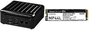 ASRock 4x4 BOX-5600U PC AMD Ryzen 5600U Radeon Graphics Quad display, HDMI 2.0a, 3 DP 1.2a (2 Type C) TPM 2.0 Team Group MP44L M.2 500GB PCIe 4.0 x4 NVMe 1.4 SSD ASRock 4x4 BOX-5600U PC AMD Ryzen 5600U Radeon Graphics Quad display, HDMI 2.0a, 3 DP 1.2a (2 Type C) TPM 2.0 Team Group MP44L M.2 500GB PCIe 4.0 x4 NVMe 1.4 SSD