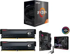 AMD Ryzen 5 5500 6-Core 3.6GHz CPU, GeIL ORION 32GB (2x16GB) DDR4 3200 RAM, Asus ROG Strix B550-F Gaming WiFi II ATX Motherboard (PCIe 4.0, WiFi 6E, 2.5Gb LAN, HDMI 2.1, RGB Header) AMD Ryzen 5 5500 6-Core 3.6GHz CPU, GeIL ORION 32GB (2x16GB) DDR4 3200 RAM, Asus ROG Strix B550-F Gaming WiFi II ATX Motherboard (PCIe 4.0, WiFi 6E, 2.5Gb LAN, HDMI 2.1, RGB Header)