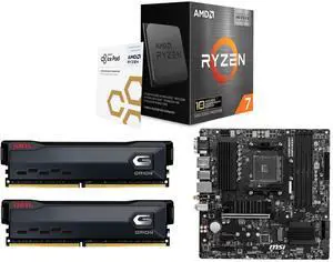 AMD Ryzen 7 5800X3D 10th Anniversary Edition 8-Core 3.4 GHz AM4 105W CPU - GeIL ORION 32GB (2x16GB) DDR4 3200 Desktop Memory - MSI PRO B550M PRO-VDH WIFI AM4 Micro ATX Motherboard AMD Ryzen 7 5800X3D 10th Anniversary Edition 8-Core 3.4 GHz AM4 105W CPU - GeIL ORION 32GB (2x16GB) DDR4 3200 Desktop Memory - MSI PRO B550M PRO-VDH WIFI AM4 Micro ATX Motherboard