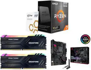 AMD Ryzen 7 5800X3D 10th Anniversary Edition 8-Core 3.4 GHz AM4 CPU, Gigastone GST Game Pro RGB 32GB (2x16GB) DDR4 3200 RAM, Asus ROG Strix B550-F Gaming WiFi II ATX Motherboard (PCIe 4.0, WiFi 6E, 2.5Gb LAN) AMD Ryzen 7 5800X3D 10th Anniversary Edition 8-Core 3.4 GHz AM4 CPU, Gigastone GST Game Pro RGB 32GB (2x16GB) DDR4 3200 RAM, Asus ROG Strix B550-F Gaming WiFi II ATX Motherboard (PCIe 4.0, WiFi 6E, 2.5Gb LAN)