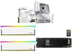 Motherboard Memory SSD Combo - GIGABYTE B850 A ELITE WF7 ICE Bundle with V-color TMXSAL1660830WWK and SAMSUNG MZ-V9S4T0B/AM Motherboard Memory SSD Combo - GIGABYTE B850 A ELITE WF7 ICE Bundle with V-color TMXSAL1660830WWK and SAMSUNG MZ-V9S4T0B/AM