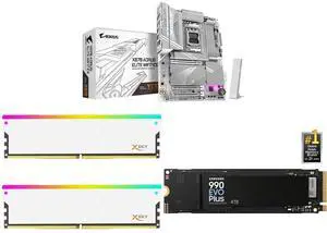 Motherboard Memory SSD Combo - GIGABYTE X870 AORUS ELITE WIFI7 ICE Bundle with V-color TMXSAL1660830WWK and SAMSUNG MZ-V9S4T0B/AM Motherboard Memory SSD Combo - GIGABYTE X870 AORUS ELITE WIFI7 ICE Bundle with V-color TMXSAL1660830WWK and SAMSUNG MZ-V9S4T0B/AM