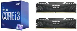 CPU Memory Combo - Intel BX8070110100F Bundle with Gigastone Corporation DDR4-3200-16U-2-GST-Game Pro-Black CPU Memory Combo - Intel BX8070110100F Bundle with Gigastone Corporation DDR4-3200-16U-2-GST-Game Pro-Black