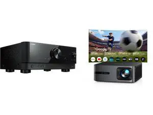 YAMAHA RX-V4A 5.2-channel AV Receiver, 8K HDMI, MusicCast - Black. WiMiUS G2 Google TV Projector, 4K, 1100 ANSI, MEMC, HDR10, 30W Dolby Audio, Auto Focus, WiFi 6, Bluetooth for Outdoor Movies & Sports YAMAHA RX-V4A 5.2-channel AV Receiver, 8K HDMI, MusicCast - Black. WiMiUS G2 Google TV Projector, 4K, 1100 ANSI, MEMC, HDR10, 30W Dolby Audio, Auto Focus, WiFi 6, Bluetooth for Outdoor Movies & Sports