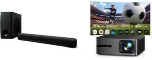 YAMAHA SR-C30A 2.1-Channel Soundbar with Built-in Subwoofer - Black WiMiUS G2 Google TV Projector, 4K, 1100 ANSI, MEMC, HDR10, 30W Dolby Audio, Auto Focus, WiFi 6 & Bluetooth for Outdoor Movies & Sports YAMAHA SR-C30A 2.1-Channel Soundbar with Built-in Subwoofer - Black WiMiUS G2 Google TV Projector, 4K, 1100 ANSI, MEMC, HDR10, 30W Dolby Audio, Auto Focus, WiFi 6 & Bluetooth for Outdoor Movies & Sports