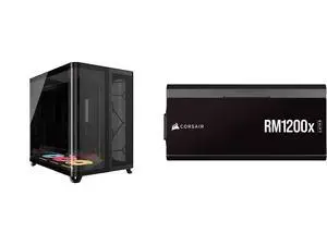 Corsair AIR 5400 LX-R RGB iCUE LINK Mid-Tower PC Case-Black with 3x RGB 120mm fans, System Hub, BTF Back Plug Motherboard, CORSAIR RMx Shift RM1200x Modular 80PLUS Gold ATX Power Supply Corsair AIR 5400 LX-R RGB iCUE LINK Mid-Tower PC Case-Black with 3x RGB 120mm fans, System Hub, BTF Back Plug Motherboard, CORSAIR RMx Shift RM1200x Modular 80PLUS Gold ATX Power Supply