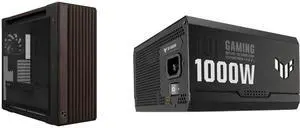 ASUS ProArt PA602 Wood Edition E-ATX Case: Tempered Glass, 440mm GPU, 420mm Radiator, 1x140mm & 2x200mm Fans. ASUS TUF Gaming 1000W Gold PSU: ATX 3.0, Fully Modular, 80+ Gold, Military-grade, Dual Ball Bearing Fan ASUS ProArt PA602 Wood Edition E-ATX Case: Tempered Glass, 440mm GPU, 420mm Radiator, 1x140mm & 2x200mm Fans. ASUS TUF Gaming 1000W Gold PSU: ATX 3.0, Fully Modular, 80+ Gold, Military-grade, Dual Ball Bearing Fan