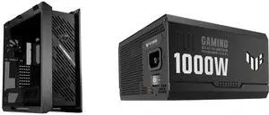 ASUS ROG Strix Helios II EATX mid-tower gaming case with dual tempered glass, aluminum grille, 4 fans, supports ASUS TUF Gaming 1000W Gold ATX 3.0 modular power supply, 80+ Gold, military-grade, dual ball bearing, axial-tech fan, PCB coatin ASUS ROG Strix Helios II EATX mid-tower gaming case with dual tempered glass, aluminum grille, 4 fans, supports ASUS TUF Gaming 1000W Gold ATX 3.0 modular power supply, 80+ Gold, military-grade, dual ball bearing, axial-tech fan, PCB coatin
