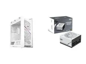 ASUS ROG Strix Helios II White Edition EATX mid-tower gaming case with dual tempered glass, aluminum grille, 4 fans, ASUS Prime 750W Gold PSU (ATX 3.0, Fully Modular, 80+ Gold, Dual Ball Bearings, 8-Year Warranty) ASUS ROG Strix Helios II White Edition EATX mid-tower gaming case with dual tempered glass, aluminum grille, 4 fans, ASUS Prime 750W Gold PSU (ATX 3.0, Fully Modular, 80+ Gold, Dual Ball Bearings, 8-Year Warranty)