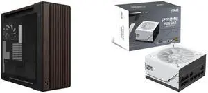 ASUS ProArt PA602 Wood Edition E-ATX Mid-Tower Case, Tempered Glass, 440mm GPU, 420mm Radiator, 140mm & 2x200mm Fans. ASUS Prime 850W Gold PSU, ATX 3.0, Fully Modular, 80+ Gold, Dual Ball Bearings, 8-Year Warranty, Two Colors ASUS ProArt PA602 Wood Edition E-ATX Mid-Tower Case, Tempered Glass, 440mm GPU, 420mm Radiator, 140mm & 2x200mm Fans. ASUS Prime 850W Gold PSU, ATX 3.0, Fully Modular, 80+ Gold, Dual Ball Bearings, 8-Year Warranty, Two Colors