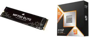 Corsair MP700 Elite 1TB PCIe 5.0 x4 SSD, up to 10000 MB/s, AMD Ryzen 9 9950X3D, 16-Core 4.3 GHz, Socket AM5, 170W, AMD Radeon Graphics CPU Corsair MP700 Elite 1TB PCIe 5.0 x4 SSD, up to 10000 MB/s, AMD Ryzen 9 9950X3D, 16-Core 4.3 GHz, Socket AM5, 170W, AMD Radeon Graphics CPU