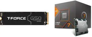 Team Group T-FORCE G50 M.2 2280 2TB PCIe 4.0 x4 with NVMe 1.4 TLC Internal Solid State Drive (SSD) TM8FFE002T0C129 AMD 100-100001236SBX Ryzen 7 8700G 8-Core, 16-Thread Desktop Processor Team Group T-FORCE G50 M.2 2280 2TB PCIe 4.0 x4 with NVMe 1.4 TLC Internal Solid State Drive (SSD) TM8FFE002T0C129 AMD 100-100001236SBX Ryzen 7 8700G 8-Core, 16-Thread Desktop Processor
