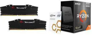 G.SKILL Ripjaws V 32GB (2x16GB) DDR4 3600 Desktop RAM F4-3600C18D-32GVK AMD Ryzen 7 5800X3D 10th Anniversary 8-Core 3.4GHz AM4 105W CPU 100-100000651POF G.SKILL Ripjaws V 32GB (2x16GB) DDR4 3600 Desktop RAM F4-3600C18D-32GVK AMD Ryzen 7 5800X3D 10th Anniversary 8-Core 3.4GHz AM4 105W CPU 100-100000651POF