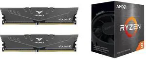 Team T-FORCE VULCAN Z 16GB (2x8GB) DDR4 3200 Desktop RAM Model TLZGD416G3200HC16CDC01, AMD Ryzen 5 5500 6-Core 3.6GHz Socket AM4 65W CPU - No Integrated Graphics Team T-FORCE VULCAN Z 16GB (2x8GB) DDR4 3200 Desktop RAM Model TLZGD416G3200HC16CDC01, AMD Ryzen 5 5500 6-Core 3.6GHz Socket AM4 65W CPU - No Integrated Graphics