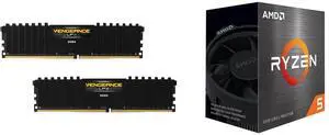 CORSAIR Vengeance LPX 16GB (2x8GB) DDR4 3200 Desktop RAM Model CMK16GX4M2E3200C16 AMD Ryzen 5 5500 6-Core 3.6GHz Socket AM4 65W No Integrated Graphics CPU - 100-100000457BOX CORSAIR Vengeance LPX 16GB (2x8GB) DDR4 3200 Desktop RAM Model CMK16GX4M2E3200C16 AMD Ryzen 5 5500 6-Core 3.6GHz Socket AM4 65W No Integrated Graphics CPU - 100-100000457BOX