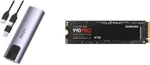 Nusyn NSE20 10Gbps M.2 NVMe/SATA SSD Enclosure, USB-C, Tool-Free, Aluminum, Compatible with Windows, Mac, Linux, iOS & Android (NSE20GRK) SAMSUNG 990 PRO SSD 4TB PCIe 4.0 M.2 2280, Read Speeds Up to 7,450 MB/s, MZ-V9P4T0B/AM Nusyn NSE20 10Gbps M.2 NVMe/SATA SSD Enclosure, USB-C, Tool-Free, Aluminum, Compatible with Windows, Mac, Linux, iOS & Android (NSE20GRK) SAMSUNG 990 PRO SSD 4TB PCIe 4.0 M.2 2280, Read Speeds Up to 7,450 MB/s, MZ-V9P4T0B/AM