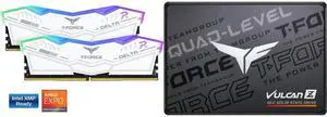 Team Group 16GB (2 x 8GB) 288-Pin PC RAM DDR5 6000 (PC5 48000) Memory Model FF4D516G6000HC38ADC01 Team Group T-FORCE VULCAN Z 2.5" 2TB SATA III 3D NAND Internal Solid State Drive (SSD) T253TY002T0C101 Team Group 16GB (2 x 8GB) 288-Pin PC RAM DDR5 6000 (PC5 48000) Memory Model FF4D516G6000HC38ADC01 Team Group T-FORCE VULCAN Z 2.5" 2TB SATA III 3D NAND Internal Solid State Drive (SSD) T253TY002T0C101