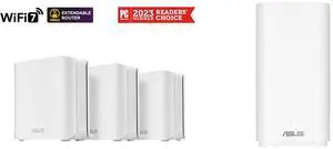 ASUS ZenWiFi BD4 (3-Pack) Dual-Band WiFi 7 Mesh, 3600 Mbps, 6500 sq.ft, Dual 2.5G Ports, Security, Parental Controls, Smart Home SSIDs. ASUS ZenWiFi BD5 Outdoor, 3600 Mbps, 2450 sq.ft. (1pk), Dual 2.5G Ports, IP65, PoE, Wall/Pole Mount, VPN ASUS ZenWiFi BD4 (3-Pack) Dual-Band WiFi 7 Mesh, 3600 Mbps, 6500 sq.ft, Dual 2.5G Ports, Security, Parental Controls, Smart Home SSIDs. ASUS ZenWiFi BD5 Outdoor, 3600 Mbps, 2450 sq.ft. (1pk), Dual 2.5G Ports, IP65, PoE, Wall/Pole Mount, VPN