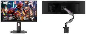 HKC 27" QHD 2K 1440P 320Hz Fast IPS 1ms HDR400 95% DCI-P3 130% sRGB Low Blue Light Gaming Monitor with Adjustable Stand G27H4P MSI MPG MT201R V2 RGB Monitor Stand Arm, Supports 17-49" Screens, 44 lbs, VESA Compatible, Gas Spring Mount HKC 27" QHD 2K 1440P 320Hz Fast IPS 1ms HDR400 95% DCI-P3 130% sRGB Low Blue Light Gaming Monitor with Adjustable Stand G27H4P MSI MPG MT201R V2 RGB Monitor Stand Arm, Supports 17-49" Screens, 44 lbs, VESA Compatible, Gas Spring Mount