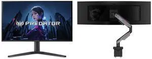 Acer Predator 27" WQHD 2K 280hz OLED Gaming Monitor X27U Z1bmiiprx with AMD FreeSync Premium Pro, 0.03ms. MSI MPG MT201R V2 RGB Monitor Stand, supports 17-49" screens, 44 lbs, VESA compatible, adjustable gas spring, clamp & grommet, gray Acer Predator 27" WQHD 2K 280hz OLED Gaming Monitor X27U Z1bmiiprx with AMD FreeSync Premium Pro, 0.03ms. MSI MPG MT201R V2 RGB Monitor Stand, supports 17-49" screens, 44 lbs, VESA compatible, adjustable gas spring, clamp & grommet, gray