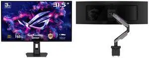 ASUS ROG Strix 32" UHD 4K 165Hz OLED Gaming Monitor, FreeSync & G-Sync, HDR400, 0.03ms, Adjustable Stand XG32UCDS MSI MPG MT201R V2 RGB Monitor Stand Arm, 17-49" Screens, 44 lbs, VESA, Gas Spring, Clamp & Grommet, Quick Release - Gray ASUS ROG Strix 32" UHD 4K 165Hz OLED Gaming Monitor, FreeSync & G-Sync, HDR400, 0.03ms, Adjustable Stand XG32UCDS MSI MPG MT201R V2 RGB Monitor Stand Arm, 17-49" Screens, 44 lbs, VESA, Gas Spring, Clamp & Grommet, Quick Release - Gray