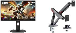 HKC 27" UHD 4K 160Hz Full HD 320Hz Fast IPS 1ms HDR400 95% DCI-P3 Low Blue Light Gaming Monitor, Height Adjustable, Pivot & Tilt Stand G27H7P. MSI MPG MT161DR RGB Dual Monitor Stand, 17-38" Support, VESA, 35.2 lbs Capacity, Clamp & Grommet. HKC 27" UHD 4K 160Hz Full HD 320Hz Fast IPS 1ms HDR400 95% DCI-P3 Low Blue Light Gaming Monitor, Height Adjustable, Pivot & Tilt Stand G27H7P. MSI MPG MT161DR RGB Dual Monitor Stand, 17-38" Support, VESA, 35.2 lbs Capacity, Clamp & Grommet.