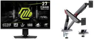 MSI 27" Dual Mode UHD 4K 144Hz Full HD 288Hz IPS Gaming Monitor with Adaptive-Sync, 1ms HDR400, Adjustable Stand MAG 275UPD E14. MSI MPG MT161DR RGB Dual Monitor Stand, 17-38" Support, VESA Compatible, 35.2 lbs Capacity, Black MSI 27" Dual Mode UHD 4K 144Hz Full HD 288Hz IPS Gaming Monitor with Adaptive-Sync, 1ms HDR400, Adjustable Stand MAG 275UPD E14. MSI MPG MT161DR RGB Dual Monitor Stand, 17-38" Support, VESA Compatible, 35.2 lbs Capacity, Black