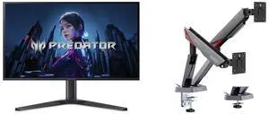 Acer Predator 27" WQHD 280hz OLED Gaming Monitor X27U Z1bmiiprx with AMD FreeSync Premium Pro, 0.03ms. MSI MPG MT161DR RGB Dual Monitor Stand, 17-38" Support, VESA Compatible, 35.2 lbs Capacity, Clamp & Grommet, Quick Release - Black Acer Predator 27" WQHD 280hz OLED Gaming Monitor X27U Z1bmiiprx with AMD FreeSync Premium Pro, 0.03ms. MSI MPG MT161DR RGB Dual Monitor Stand, 17-38" Support, VESA Compatible, 35.2 lbs Capacity, Clamp & Grommet, Quick Release - Black