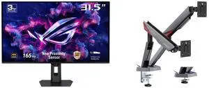 ASUS ROG Strix 32" UHD 4K 165Hz OLED Gaming Monitor, FreeSync & G-Sync, HDR400, 0.03ms, Adjustable Stand XG32UCDS MSI MPG MT161DR RGB Dual Monitor Stand, 17-38" Support, VESA, 35.2 lbs Capacity, Clamp & Grommet, Quick Release - Black ASUS ROG Strix 32" UHD 4K 165Hz OLED Gaming Monitor, FreeSync & G-Sync, HDR400, 0.03ms, Adjustable Stand XG32UCDS MSI MPG MT161DR RGB Dual Monitor Stand, 17-38" Support, VESA, 35.2 lbs Capacity, Clamp & Grommet, Quick Release - Black