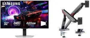 Samsung Odyssey G8 32" UHD 4K 240Hz FreeSync & G-Sync 0.03ms HDR400 OLED Gaming Monitor with Adjustable Stand LS32FG810SNXZA MSI MPG MT161DR RGB Dual Monitor Stand, 17-38" Support, VESA Compatible, 35.2 lbs Capacity, Clamp & Grommet, Black Samsung Odyssey G8 32" UHD 4K 240Hz FreeSync & G-Sync 0.03ms HDR400 OLED Gaming Monitor with Adjustable Stand LS32FG810SNXZA MSI MPG MT161DR RGB Dual Monitor Stand, 17-38" Support, VESA Compatible, 35.2 lbs Capacity, Clamp & Grommet, Black
