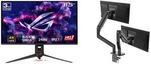 ASUS ROG Swift 32" UHD 4K 240Hz FreeSync Pro & G-Sync 0.03ms HDR500 USB-C GEN 3 OLED Gaming Monitor, Adjustable Stand PG32UCDM3 MSI MAG MT201D Dual Monitor Stand, 17-45" Support, VESA, Spring Mount, 44 lbs Capacity, Clamp & Grommet, Black ASUS ROG Swift 32" UHD 4K 240Hz FreeSync Pro & G-Sync 0.03ms HDR500 USB-C GEN 3 OLED Gaming Monitor, Adjustable Stand PG32UCDM3 MSI MAG MT201D Dual Monitor Stand, 17-45" Support, VESA, Spring Mount, 44 lbs Capacity, Clamp & Grommet, Black