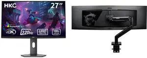 HKC 27" Dual Mode UHD 4K 160Hz Full HD 320Hz 1ms HDR1400 98% DCI-P3 90W USB-C Mini LED Gaming Monitor with Adjustable Stand G27M7Pro MSI MAG MT201 - Heavy Duty Single Monitor Stand, Supports 17-49" Screens, VESA Compatible, Black HKC 27" Dual Mode UHD 4K 160Hz Full HD 320Hz 1ms HDR1400 98% DCI-P3 90W USB-C Mini LED Gaming Monitor with Adjustable Stand G27M7Pro MSI MAG MT201 - Heavy Duty Single Monitor Stand, Supports 17-49" Screens, VESA Compatible, Black