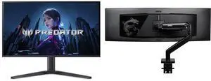 Acer Predator 27" WQHD 280hz OLED Gaming Monitor X27U Z1bmiiprx with AMD FreeSync, 0.03ms + MSI MAG MT201 Monitor Stand, supports 17-49" screens, 44 lbs, VESA, adjustable mount, clamp & grommet, quick release - Black Acer Predator 27" WQHD 280hz OLED Gaming Monitor X27U Z1bmiiprx with AMD FreeSync, 0.03ms + MSI MAG MT201 Monitor Stand, supports 17-49" screens, 44 lbs, VESA, adjustable mount, clamp & grommet, quick release - Black