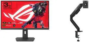 ASUS ROG Strix 27" QHD 1440P 180Hz IPS Monitor with FreeSync, G-Sync, HDR400, 1ms, DCI-P3 95%, USB-C, Ai Gaming XG27ACG + MSI MAG MT101G Monitor Stand, Supports 17-32" Screens, 22 lbs, VESA, Adjustable, Clamp & Grommet, Quick Release - Blac ASUS ROG Strix 27" QHD 1440P 180Hz IPS Monitor with FreeSync, G-Sync, HDR400, 1ms, DCI-P3 95%, USB-C, Ai Gaming XG27ACG + MSI MAG MT101G Monitor Stand, Supports 17-32" Screens, 22 lbs, VESA, Adjustable, Clamp & Grommet, Quick Release - Blac