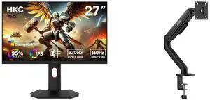 HKC 27" Dual Mode UHD 4K 160Hz Full HD 320Hz Fast IPS 1ms HDR400 95% DCI-P3 Low Blue Light Gaming Monitor, Height Adjustable, Pivot & Tilt Stand. MSI MAG MT101G Gas Spring Monitor Arm, Supports 17-32" Screens, VESA Compatible, Black HKC 27" Dual Mode UHD 4K 160Hz Full HD 320Hz Fast IPS 1ms HDR400 95% DCI-P3 Low Blue Light Gaming Monitor, Height Adjustable, Pivot & Tilt Stand. MSI MAG MT101G Gas Spring Monitor Arm, Supports 17-32" Screens, VESA Compatible, Black