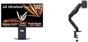 LG UltraGear 32" UHD 4K 165Hz 330Hz AMD FreeSync & G-Sync HDR400 OLED Gaming Monitor, Adjustable Stand 32GX850A-B MSI MAG MT101G - Gas Spring Monitor Stand, Supports 17-32" Screens, 22 lbs, VESA Compatible, Clamp & Grommet, Quick Release - LG UltraGear 32" UHD 4K 165Hz 330Hz AMD FreeSync & G-Sync HDR400 OLED Gaming Monitor, Adjustable Stand 32GX850A-B MSI MAG MT101G - Gas Spring Monitor Stand, Supports 17-32" Screens, 22 lbs, VESA Compatible, Clamp & Grommet, Quick Release -