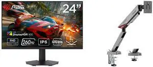 ABS 24" Full HD 1080P 260Hz Fast IPS AMD FreeSync 1ms HDR400 Anti-Glare Low Blue Light HDMI DisplayPort VESA Mount Gaming Monitor GF241NE MSI MPG MT161R RGB Monitor Stand Arm, Supports 17-45" Screens, 35.2 lbs, VESA Compatible, Adjustable, ABS 24" Full HD 1080P 260Hz Fast IPS AMD FreeSync 1ms HDR400 Anti-Glare Low Blue Light HDMI DisplayPort VESA Mount Gaming Monitor GF241NE MSI MPG MT161R RGB Monitor Stand Arm, Supports 17-45" Screens, 35.2 lbs, VESA Compatible, Adjustable,