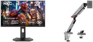 HKC 27" QHD 2K 1440P 320Hz Fast IPS 1ms HDR400 95% DCI-P3 130% sRGB Low Blue Light Gaming Monitor with Adjustable Stand G27H4P MSI MPG MT161R - RGB Monitor Stand Arm, Supports 17-45" Screens, VESA Compatible, Clamp & Grommet, Black HKC 27" QHD 2K 1440P 320Hz Fast IPS 1ms HDR400 95% DCI-P3 130% sRGB Low Blue Light Gaming Monitor with Adjustable Stand G27H4P MSI MPG MT161R - RGB Monitor Stand Arm, Supports 17-45" Screens, VESA Compatible, Clamp & Grommet, Black