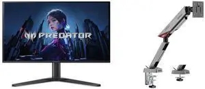 Acer Predator 27" WQHD 280hz OLED Gaming Monitor X27U Z1bmiiprx with AMD FreeSync, 0.03ms. MSI MPG MT161R RGB Monitor Stand Arm, supports 17-45" screens, 35.2 lbs, VESA, adjustable mount, clamp & grommet, quick release - Black Acer Predator 27" WQHD 280hz OLED Gaming Monitor X27U Z1bmiiprx with AMD FreeSync, 0.03ms. MSI MPG MT161R RGB Monitor Stand Arm, supports 17-45" screens, 35.2 lbs, VESA, adjustable mount, clamp & grommet, quick release - Black