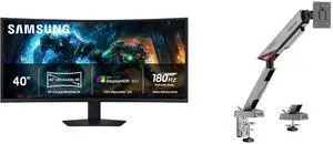 SAMSUNG Odyssey G7 40" 4K 180Hz FreeSync Pro 1ms HDR600 1000R Curved Gaming Monitor with Adjustable Stand LS40FG75DENXZA MSI MPG MT161R RGB Monitor Stand Arm, Supports 17-45" Screens, VESA Compatible, Adjustable Mount, Quick Release - Black SAMSUNG Odyssey G7 40" 4K 180Hz FreeSync Pro 1ms HDR600 1000R Curved Gaming Monitor with Adjustable Stand LS40FG75DENXZA MSI MPG MT161R RGB Monitor Stand Arm, Supports 17-45" Screens, VESA Compatible, Adjustable Mount, Quick Release - Black