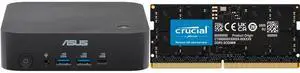 ASUS ExpertCenter PN54-S1-BB3000ETL Mini PC: AMD Ryzen 3 210, Radeon 740M, WiFi 7, Bluetooth 5.4, Dual 2.5G LAN, Toolless Chassis, VESA Mount, Crucial 16GB DDR5 5600 SO-DIMM Memory Model CT16G56C46S5 ASUS ExpertCenter PN54-S1-BB3000ETL Mini PC: AMD Ryzen 3 210, Radeon 740M, WiFi 7, Bluetooth 5.4, Dual 2.5G LAN, Toolless Chassis, VESA Mount, Crucial 16GB DDR5 5600 SO-DIMM Memory Model CT16G56C46S5