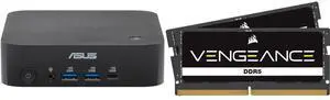 ASUS ExpertCenter PN54-S1-BB3000ETL Mini PC: AMD Ryzen 3 210, Radeon 740M, WiFi 7, Bluetooth 5.4, Dual 2.5G LAN, Toolless Chassis, VESA Mount. Includes CORSAIR Vengeance 32GB (2x16GB) DDR5 5600 Laptop Memory. ASUS ExpertCenter PN54-S1-BB3000ETL Mini PC: AMD Ryzen 3 210, Radeon 740M, WiFi 7, Bluetooth 5.4, Dual 2.5G LAN, Toolless Chassis, VESA Mount. Includes CORSAIR Vengeance 32GB (2x16GB) DDR5 5600 Laptop Memory.
