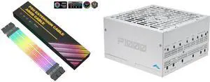 SAMA 3*8PIN Addressable RGB Power Extension Cable Double Side Lighting Mode for PCIE GPU ATX/Matx Case PC Computer Black and SAMA P1000W ATX 3.1 Power Supply, 1000W, Cybenetics Platinum Standards, PCIE 5.1 Ready, Full Modular, 1000W Gaming PSU, Premium Japanese Capacitor, FDB Fan, White version SAMA 3*8PIN Addressable RGB Power Extension Cable Double Side Lighting Mode for PCIE GPU ATX/Matx Case PC Computer Black and SAMA P1000W ATX 3.1 Power Supply, 1000W, Cybenetics Platinum Standards, PCIE 5.1 Ready, Full Modular, 1000W Gaming PSU, Premium Japanese Capacitor, FDB Fan, White version