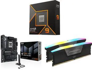CPU Motherboard Memory Combo - AMD Ryzen 9 9950X Bundle with ASUS TUF GAMING X870E-PLUS WIFI7 and Corsair CMH32GX5M2E6000C36 CPU Motherboard Memory Combo - AMD Ryzen 9 9950X Bundle with ASUS TUF GAMING X870E-PLUS WIFI7 and Corsair CMH32GX5M2E6000C36