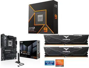 CPU Motherboard Memory Combo - AMD Ryzen 9 9900X Bundle with ASUS TUF GAMING X870E-PLUS WIFI7 and Team Group FLBD516G5200HC40CDC01 CPU Motherboard Memory Combo - AMD Ryzen 9 9900X Bundle with ASUS TUF GAMING X870E-PLUS WIFI7 and Team Group FLBD516G5200HC40CDC01