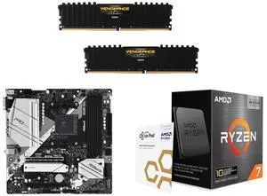 CORSAIR Vengeance LPX 16GB (2x8GB) DDR4 3200 Desktop RAM, ASRock B550M PRO4 AM4 Micro ATX Motherboard, AMD Ryzen 7 5800X3D 10th Anniversary Edition 8-Core 3.4 GHz CPU CORSAIR Vengeance LPX 16GB (2x8GB) DDR4 3200 Desktop RAM, ASRock B550M PRO4 AM4 Micro ATX Motherboard, AMD Ryzen 7 5800X3D 10th Anniversary Edition 8-Core 3.4 GHz CPU