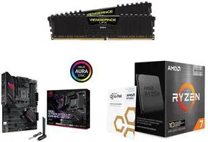 CORSAIR Vengeance LPX 32GB (2x16GB) DDR4 3200 Desktop RAM, Asus ROG Strix B550-F Gaming WiFi II ATX Motherboard (PCIe 4.0, WiFi 6E, 2.5Gb LAN), AMD Ryzen 7 5800X3D 8-Core 3.4GHz CPU CORSAIR Vengeance LPX 32GB (2x16GB) DDR4 3200 Desktop RAM, Asus ROG Strix B550-F Gaming WiFi II ATX Motherboard (PCIe 4.0, WiFi 6E, 2.5Gb LAN), AMD Ryzen 7 5800X3D 8-Core 3.4GHz CPU
