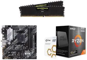 CORSAIR Vengeance LPX 32GB (2x16GB) DDR4 3200 RAM, ASUS Prime B550M-A WiFi II Micro ATX Motherboard (PCIe 4.0, WiFi 6, ECC, 1Gb LAN, HDMI 2.1, RGB), AMD Ryzen 7 5800X3D 8-Core 3.4GHz CPU CORSAIR Vengeance LPX 32GB (2x16GB) DDR4 3200 RAM, ASUS Prime B550M-A WiFi II Micro ATX Motherboard (PCIe 4.0, WiFi 6, ECC, 1Gb LAN, HDMI 2.1, RGB), AMD Ryzen 7 5800X3D 8-Core 3.4GHz CPU