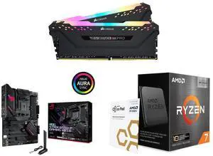 CORSAIR Vengeance RGB Pro 32GB (2x16GB) DDR4 3200 Desktop RAM, Asus ROG Strix B550-F Gaming WiFi II ATX Motherboard (PCIe 4.0, WiFi 6E, 2.5Gb LAN), AMD Ryzen 7 5800X3D 8-Core 3.4GHz CPU CORSAIR Vengeance RGB Pro 32GB (2x16GB) DDR4 3200 Desktop RAM, Asus ROG Strix B550-F Gaming WiFi II ATX Motherboard (PCIe 4.0, WiFi 6E, 2.5Gb LAN), AMD Ryzen 7 5800X3D 8-Core 3.4GHz CPU